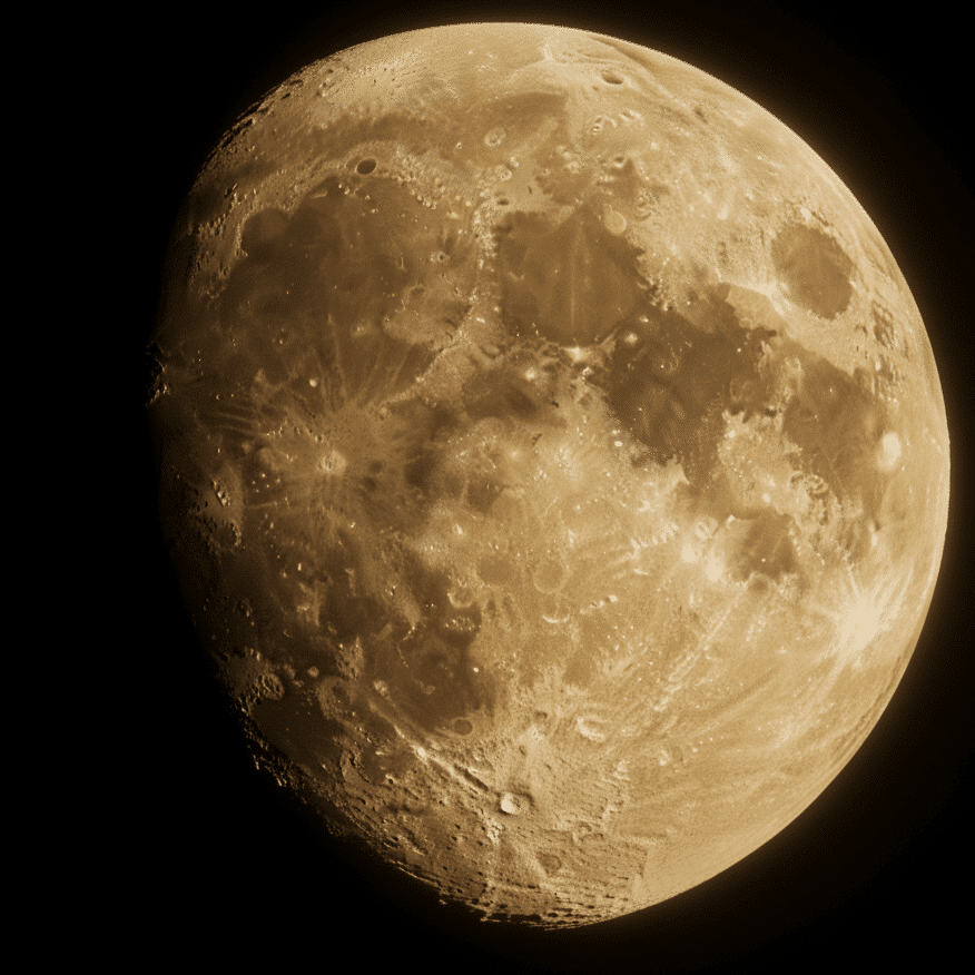 Imagen generada por gemini que representa la atracción en una estrategia de marketing digital representado por una luna hiperrealista